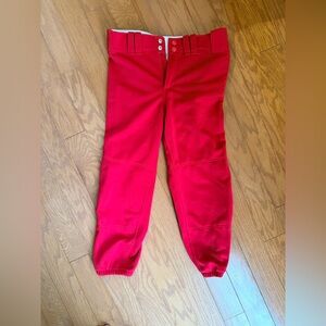 Mizuno Women’s Red Softball Pants Size Small